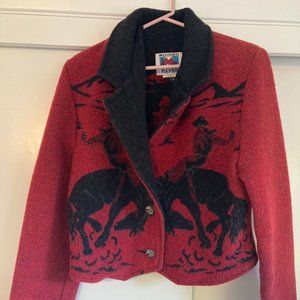 wool blend western sweater